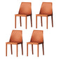 Modern Style Leather Dining Chair Matte Color Kitchen Side Parsons Chair Orange Set of 4 Clearhalo ' kitchen&dining_furn' 'Dining Chairs' 'Dining Tables & Seating' 'dining_chair' 'Furniture' 'furniture_dining_chair' 'Kitchen & Dining Furniture' 'kitchen' 3455581