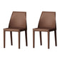 Modern Style Leather Dining Chair Matte Color Kitchen Side Parsons Chair Dark Coffee Set of 2 Clearhalo ' kitchen&dining_furn' 'Dining Chairs' 'Dining Tables & Seating' 'dining_chair' 'Furniture' 'furniture_dining_chair' 'Kitchen & Dining Furniture' 'kitchen' 3455596