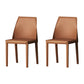 Modern Style Leather Dining Chair Matte Color Kitchen Side Parsons Chair Light Coffee Set of 2 Clearhalo ' kitchen&dining_furn' 'Dining Chairs' 'Dining Tables & Seating' 'dining_chair' 'Furniture' 'furniture_dining_chair' 'Kitchen & Dining Furniture' 'kitchen' 3455599