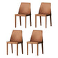 Modern Style Leather Dining Chair Matte Color Kitchen Side Parsons Chair Light Coffee Set of 4 Clearhalo ' kitchen&dining_furn' 'Dining Chairs' 'Dining Tables & Seating' 'dining_chair' 'Furniture' 'furniture_dining_chair' 'Kitchen & Dining Furniture' 'kitchen' 3455600