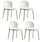 Plastic Contemporary Dining Room Chair Open Back Home Stackable Side Chair Green Set of 4 Clearhalo ' kitchen&dining_furn' 'Dining Chairs' 'Dining Tables & Seating' 'dining_chair' 'Furniture' 'furniture_dining_chair' 'Kitchen & Dining Furniture' 'kitchen' 3455605