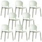 Plastic Contemporary Dining Room Chair Open Back Home Stackable Side Chair Green Set of 8 Clearhalo ' kitchen&dining_furn' 'Dining Chairs' 'Dining Tables & Seating' 'dining_chair' 'Furniture' 'furniture_dining_chair' 'Kitchen & Dining Furniture' 'kitchen' 3455607