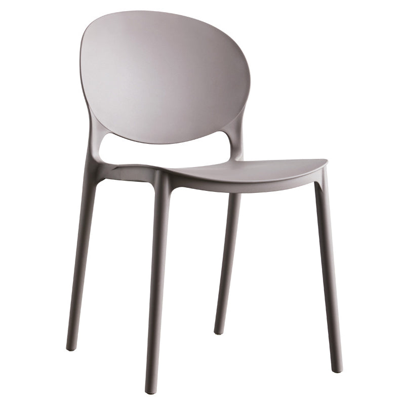 Plastic Contemporary Dining Room Chair Open Back Home Stackable Side Chair Clearhalo ' kitchen&dining_furn' 'Dining Chairs' 'Dining Tables & Seating' 'dining_chair' 'Furniture' 'furniture_dining_chair' 'Kitchen & Dining Furniture' 'kitchen' 3455613