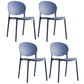 Plastic Contemporary Dining Room Chair Open Back Home Stackable Side Chair Gray Blue Set of 4 Clearhalo ' kitchen&dining_furn' 'Dining Chairs' 'Dining Tables & Seating' 'dining_chair' 'Furniture' 'furniture_dining_chair' 'Kitchen & Dining Furniture' 'kitchen' 3455617