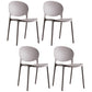 Plastic Contemporary Dining Room Chair Open Back Home Stackable Side Chair Grey Set of 4 Clearhalo ' kitchen&dining_furn' 'Dining Chairs' 'Dining Tables & Seating' 'dining_chair' 'Furniture' 'furniture_dining_chair' 'Kitchen & Dining Furniture' 'kitchen' 3455621