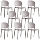 Plastic Contemporary Dining Room Chair Open Back Home Stackable Side Chair Grey Set of 8 Clearhalo ' kitchen&dining_furn' 'Dining Chairs' 'Dining Tables & Seating' 'dining_chair' 'Furniture' 'furniture_dining_chair' 'Kitchen & Dining Furniture' 'kitchen' 3455623