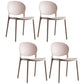 Plastic Contemporary Dining Room Chair Open Back Home Stackable Side Chair Khaki Set of 4 Clearhalo ' kitchen&dining_furn' 'Dining Chairs' 'Dining Tables & Seating' 'dining_chair' 'Furniture' 'furniture_dining_chair' 'Kitchen & Dining Furniture' 'kitchen' 3455633