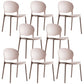 Plastic Contemporary Dining Room Chair Open Back Home Stackable Side Chair Khaki Set of 8 Clearhalo ' kitchen&dining_furn' 'Dining Chairs' 'Dining Tables & Seating' 'dining_chair' 'Furniture' 'furniture_dining_chair' 'Kitchen & Dining Furniture' 'kitchen' 3455634