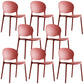 Plastic Contemporary Dining Room Chair Open Back Home Stackable Side Chair Red Set of 8 Clearhalo ' kitchen&dining_furn' 'Dining Chairs' 'Dining Tables & Seating' 'dining_chair' 'Furniture' 'furniture_dining_chair' 'Kitchen & Dining Furniture' 'kitchen' 3455636