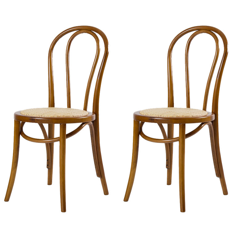 French Modern Style Solid Wood Dining Chairs Set Windsor Back Side Chair Walnut Rattan Set of 2 Clearhalo ' kitchen&dining_furn' 'Dining Chairs' 'Dining Tables & Seating' 'dining_chair' 'Furniture' 'furniture_dining_chair' 'Kitchen & Dining Furniture' 'kitchen' 3455655