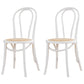 French Modern Style Solid Wood Dining Chairs Set Windsor Back Side Chair White Rattan Set of 2 Clearhalo ' kitchen&dining_furn' 'Dining Chairs' 'Dining Tables & Seating' 'dining_chair' 'Furniture' 'furniture_dining_chair' 'Kitchen & Dining Furniture' 'kitchen' 3455657