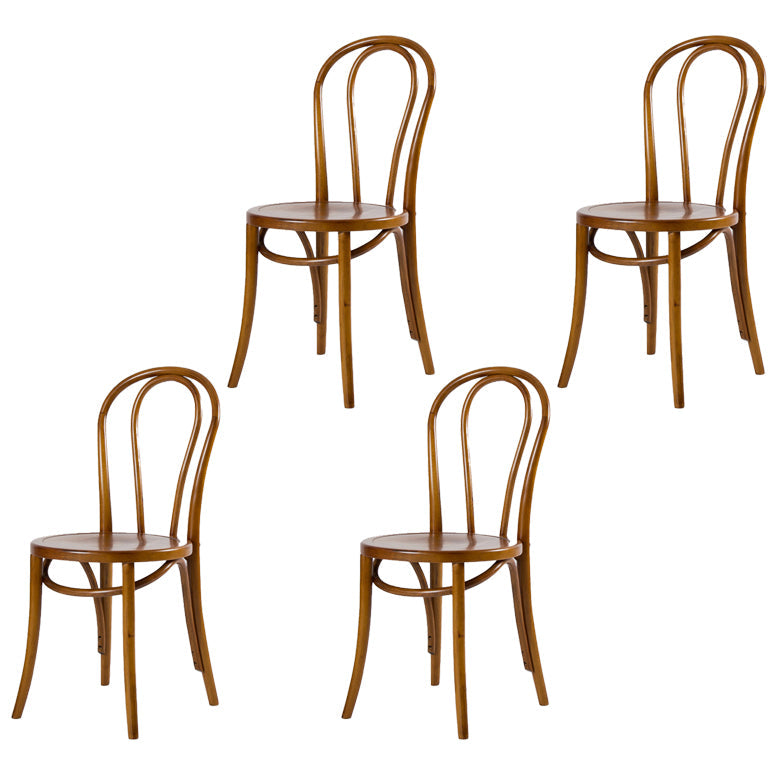 French Modern Style Solid Wood Dining Chairs Set Windsor Back Side Chair Walnut Wood Set of 4 Clearhalo ' kitchen&dining_furn' 'Dining Chairs' 'Dining Tables & Seating' 'dining_chair' 'Furniture' 'furniture_dining_chair' 'Kitchen & Dining Furniture' 'kitchen' 3455668