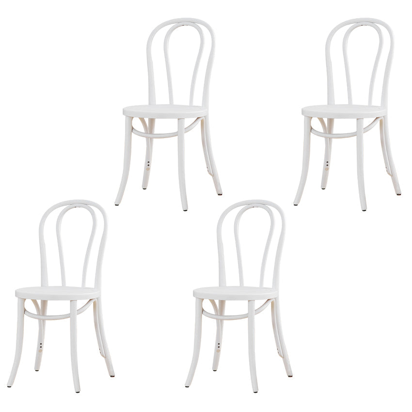 French Modern Style Solid Wood Dining Chairs Set Windsor Back Side Chair White Wood Set of 4 Clearhalo ' kitchen&dining_furn' 'Dining Chairs' 'Dining Tables & Seating' 'dining_chair' 'Furniture' 'furniture_dining_chair' 'Kitchen & Dining Furniture' 'kitchen' 3455670