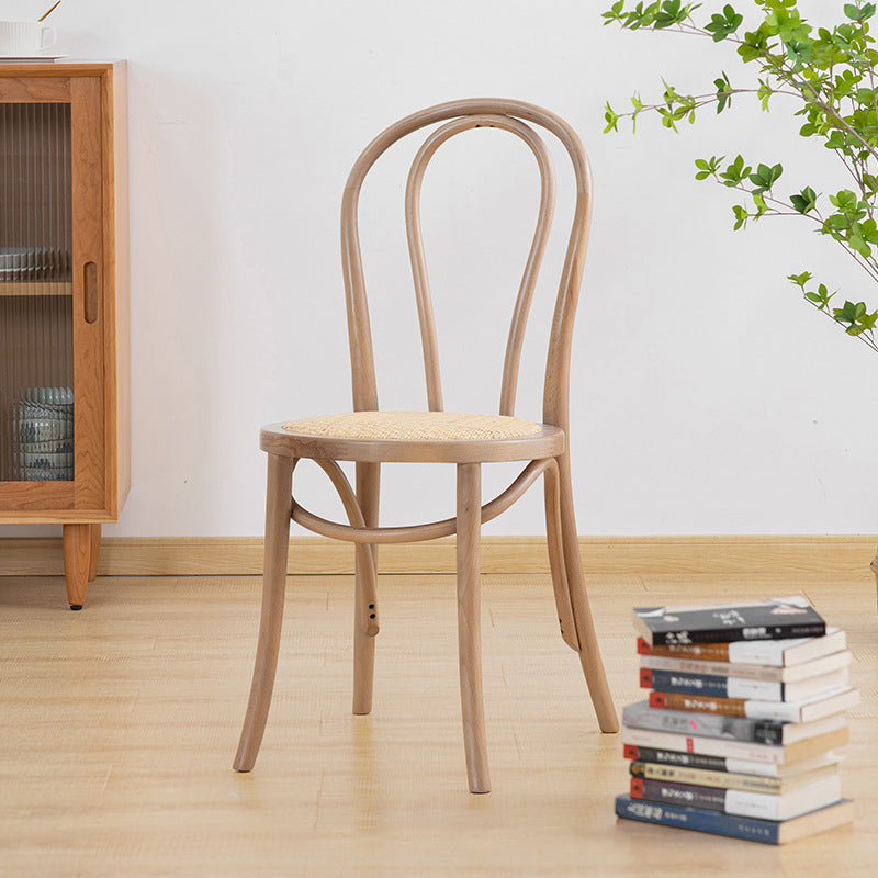 French Modern Style Solid Wood Dining Chairs Set Windsor Back Side Chair Grey Rattan 1 Piece Clearhalo ' kitchen&dining_furn' 'Dining Chairs' 'Dining Tables & Seating' 'dining_chair' 'Furniture' 'furniture_dining_chair' 'Kitchen & Dining Furniture' 'kitchen' 3455677