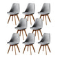 Wood Scandinavian Brasserie Side Chair Parsons Multi-color Dining Chair Grey Set of 8 Clearhalo ' kitchen&dining_furn' 'Dining Chairs' 'Dining Tables & Seating' 'dining_chair' 'Furniture' 'furniture_dining_chair' 'Kitchen & Dining Furniture' 'kitchen' 3466656