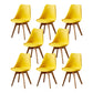 Wood Scandinavian Brasserie Side Chair Parsons Multi-color Dining Chair Yellow Set of 8 Clearhalo ' kitchen&dining_furn' 'Dining Chairs' 'Dining Tables & Seating' 'dining_chair' 'Furniture' 'furniture_dining_chair' 'Kitchen & Dining Furniture' 'kitchen' 3466659