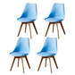 Wood Scandinavian Brasserie Side Chair Parsons Multi-color Dining Chair Blue Set of 4 Clearhalo ' kitchen&dining_furn' 'Dining Chairs' 'Dining Tables & Seating' 'dining_chair' 'Furniture' 'furniture_dining_chair' 'Kitchen & Dining Furniture' 'kitchen' 3466670