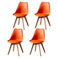 Wood Scandinavian Brasserie Side Chair Parsons Multi-color Dining Chair Orange Set of 4 Clearhalo ' kitchen&dining_furn' 'Dining Chairs' 'Dining Tables & Seating' 'dining_chair' 'Furniture' 'furniture_dining_chair' 'Kitchen & Dining Furniture' 'kitchen' 3466673