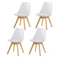 Wood Scandinavian Brasserie Side Chair Parsons Multi-color Dining Chair White Set of 4 Clearhalo ' kitchen&dining_furn' 'Dining Chairs' 'Dining Tables & Seating' 'dining_chair' 'Furniture' 'furniture_dining_chair' 'Kitchen & Dining Furniture' 'kitchen' 3466675
