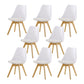 Wood Scandinavian Brasserie Side Chair Parsons Multi-color Dining Chair White Set of 8 Clearhalo ' kitchen&dining_furn' 'Dining Chairs' 'Dining Tables & Seating' 'dining_chair' 'Furniture' 'furniture_dining_chair' 'Kitchen & Dining Furniture' 'kitchen' 3466676