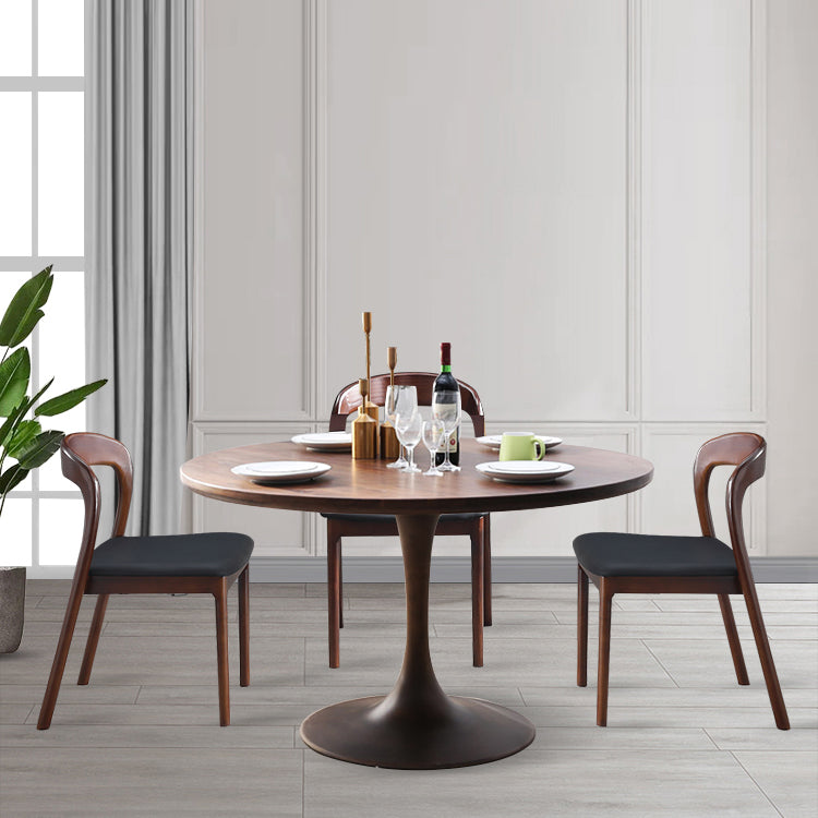 Modern Kitchen Leather Square Dining Chair Open Back Dining Side Chair Clearhalo ' kitchen&dining_furn' 'Dining Chairs' 'Dining Tables & Seating' 'dining_chair' 'Furniture' 'furniture_dining_chair' 'Kitchen & Dining Furniture' 'kitchen' 3466719
