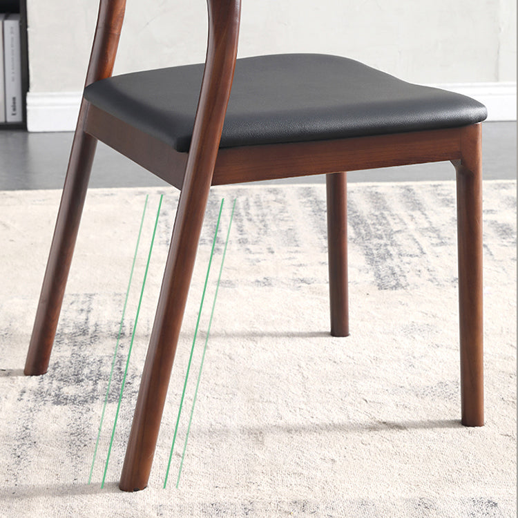 Modern Kitchen Leather Square Dining Chair Open Back Dining Side Chair Clearhalo ' kitchen&dining_furn' 'Dining Chairs' 'Dining Tables & Seating' 'dining_chair' 'Furniture' 'furniture_dining_chair' 'Kitchen & Dining Furniture' 'kitchen' 3466724