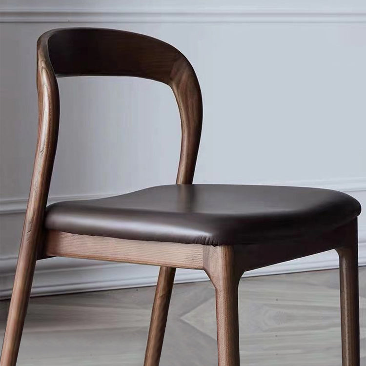 Modern Kitchen Leather Square Dining Chair Open Back Dining Side Chair Clearhalo ' kitchen&dining_furn' 'Dining Chairs' 'Dining Tables & Seating' 'dining_chair' 'Furniture' 'furniture_dining_chair' 'Kitchen & Dining Furniture' 'kitchen' 3466726