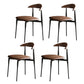 Mid-century Dining Chairs Wood Dining Open Back Dining Side Chair for Home Use Brown Set of 4 Clearhalo ' kitchen&dining_furn' 'Dining Chairs' 'Dining Tables & Seating' 'dining_chair' 'Furniture' 'furniture_dining_chair' 'Kitchen & Dining Furniture' 'kitchen' 3466743