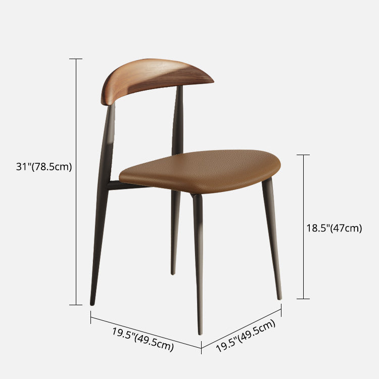 Mid-century Dining Chairs Wood Dining Open Back Dining Side Chair for Home Use Clearhalo ' kitchen&dining_furn' 'Dining Chairs' 'Dining Tables & Seating' 'dining_chair' 'Furniture' 'furniture_dining_chair' 'Kitchen & Dining Furniture' 'kitchen' 3466744