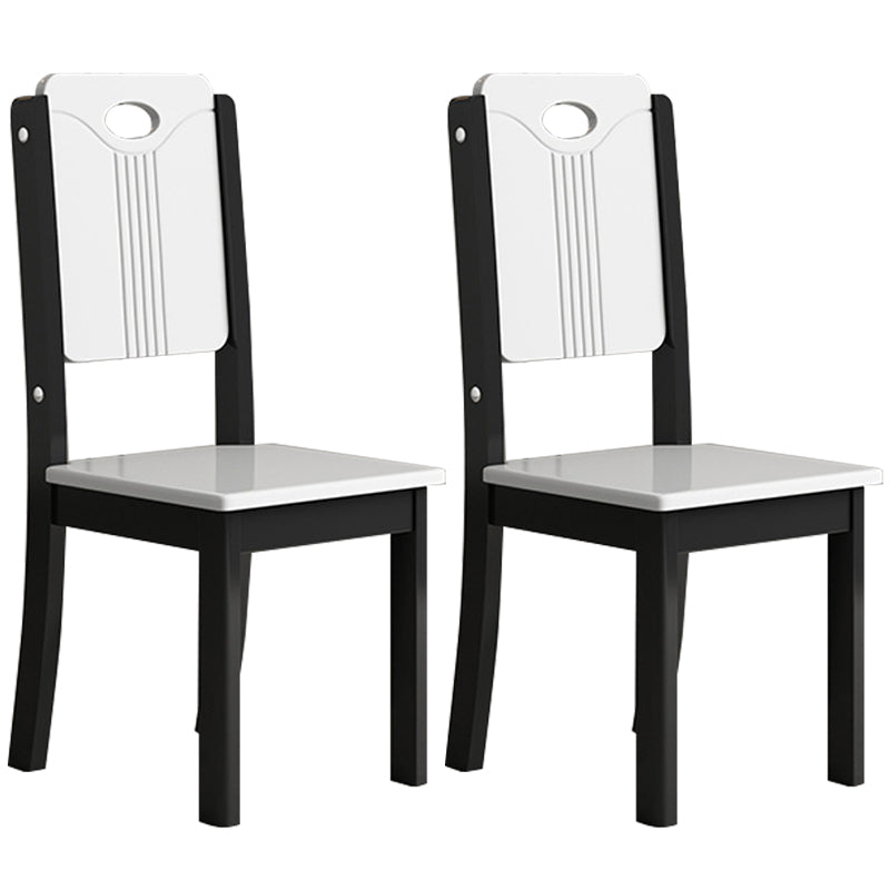 Contemporary Style Side Chair for Home Use Dining Armless Accent Chairs White Set of 2 Clearhalo ' kitchen&dining_furn' 'Dining Chairs' 'Dining Tables & Seating' 'dining_chair' 'Furniture' 'furniture_dining_chair' 'Kitchen & Dining Furniture' 'kitchen' 3466751