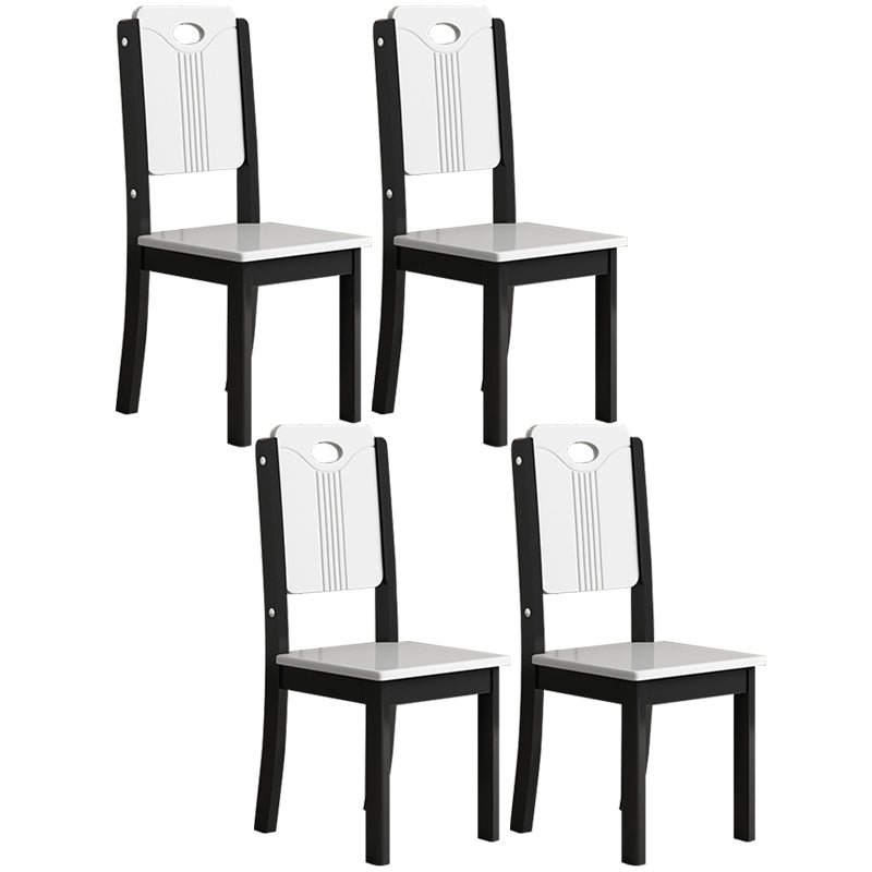 Contemporary Style Side Chair for Home Use Dining Armless Accent Chairs White Set of 4 Clearhalo ' kitchen&dining_furn' 'Dining Chairs' 'Dining Tables & Seating' 'dining_chair' 'Furniture' 'furniture_dining_chair' 'Kitchen & Dining Furniture' 'kitchen' 3466752