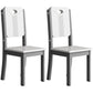 Contemporary Style Side Chair for Home Use Dining Armless Accent Chairs Grey Set of 2 Clearhalo ' kitchen&dining_furn' 'Dining Chairs' 'Dining Tables & Seating' 'dining_chair' 'Furniture' 'furniture_dining_chair' 'Kitchen & Dining Furniture' 'kitchen' 3466757