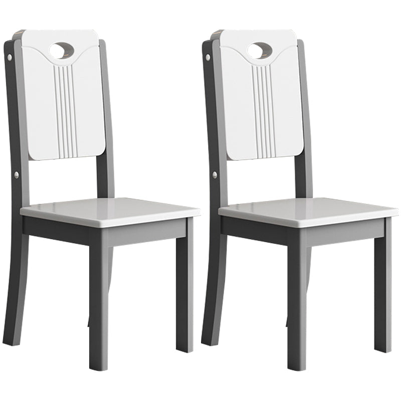Contemporary Style Side Chair for Home Use Dining Armless Accent Chairs Grey Set of 2 Clearhalo ' kitchen&dining_furn' 'Dining Chairs' 'Dining Tables & Seating' 'dining_chair' 'Furniture' 'furniture_dining_chair' 'Kitchen & Dining Furniture' 'kitchen' 3466757