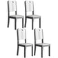 Contemporary Style Side Chair for Home Use Dining Armless Accent Chairs Grey Set of 4 Clearhalo ' kitchen&dining_furn' 'Dining Chairs' 'Dining Tables & Seating' 'dining_chair' 'Furniture' 'furniture_dining_chair' 'Kitchen & Dining Furniture' 'kitchen' 3466758