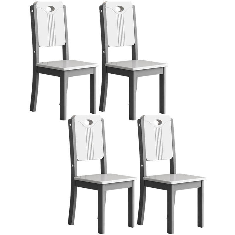 Contemporary Style Side Chair for Home Use Dining Armless Accent Chairs Grey Set of 4 Clearhalo ' kitchen&dining_furn' 'Dining Chairs' 'Dining Tables & Seating' 'dining_chair' 'Furniture' 'furniture_dining_chair' 'Kitchen & Dining Furniture' 'kitchen' 3466758