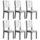 Contemporary Style Side Chair for Home Use Dining Armless Accent Chairs Grey Set of 6 Clearhalo ' kitchen&dining_furn' 'Dining Chairs' 'Dining Tables & Seating' 'dining_chair' 'Furniture' 'furniture_dining_chair' 'Kitchen & Dining Furniture' 'kitchen' 3466760