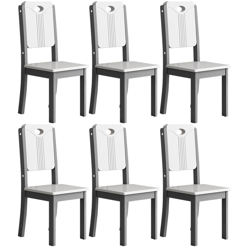 Contemporary Style Side Chair for Home Use Dining Armless Accent Chairs Grey Set of 6 Clearhalo ' kitchen&dining_furn' 'Dining Chairs' 'Dining Tables & Seating' 'dining_chair' 'Furniture' 'furniture_dining_chair' 'Kitchen & Dining Furniture' 'kitchen' 3466760