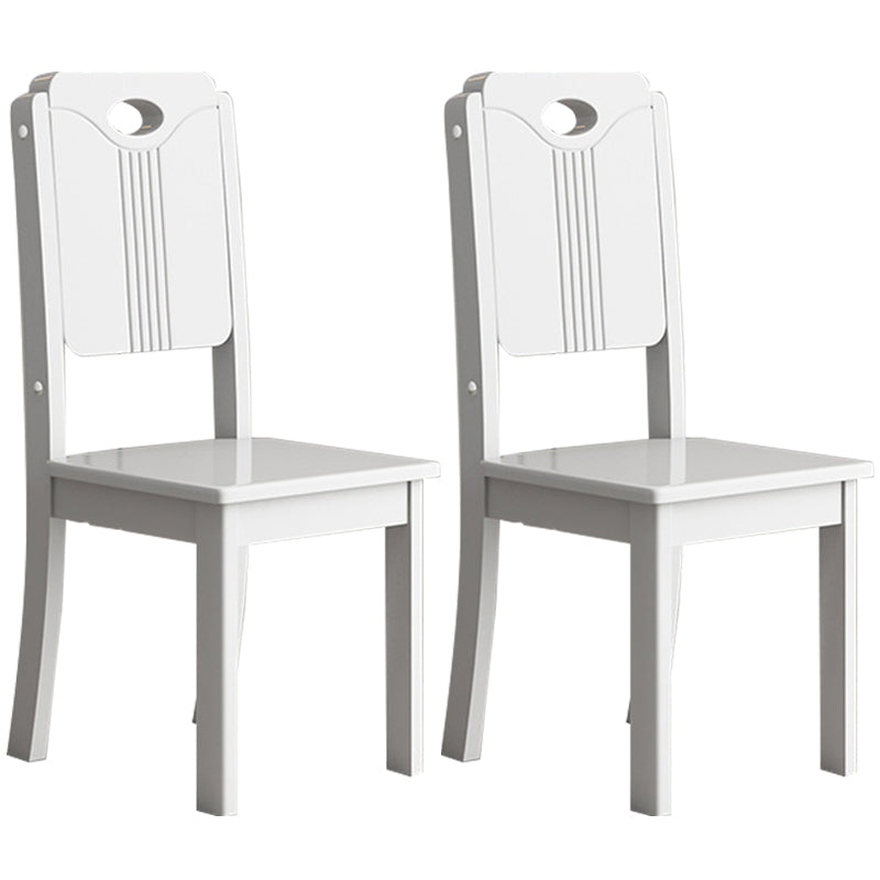 Contemporary Style Side Chair for Home Use Dining Armless Accent Chairs Ivory Set of 2 Clearhalo ' kitchen&dining_furn' 'Dining Chairs' 'Dining Tables & Seating' 'dining_chair' 'Furniture' 'furniture_dining_chair' 'Kitchen & Dining Furniture' 'kitchen' 3466763