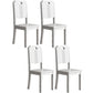 Contemporary Style Side Chair for Home Use Dining Armless Accent Chairs Ivory Set of 4 Clearhalo ' kitchen&dining_furn' 'Dining Chairs' 'Dining Tables & Seating' 'dining_chair' 'Furniture' 'furniture_dining_chair' 'Kitchen & Dining Furniture' 'kitchen' 3466765