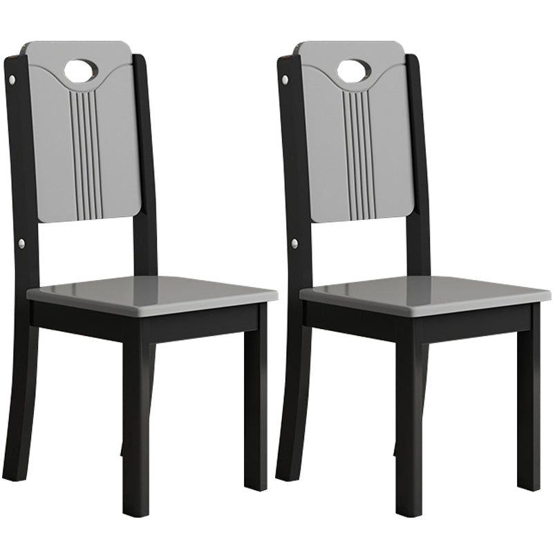 Contemporary Style Side Chair for Home Use Dining Armless Accent Chairs Black Set of 2 Clearhalo ' kitchen&dining_furn' 'Dining Chairs' 'Dining Tables & Seating' 'dining_chair' 'Furniture' 'furniture_dining_chair' 'Kitchen & Dining Furniture' 'kitchen' 3466768