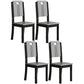 Contemporary Style Side Chair for Home Use Dining Armless Accent Chairs Black Set of 4 Clearhalo ' kitchen&dining_furn' 'Dining Chairs' 'Dining Tables & Seating' 'dining_chair' 'Furniture' 'furniture_dining_chair' 'Kitchen & Dining Furniture' 'kitchen' 3466770