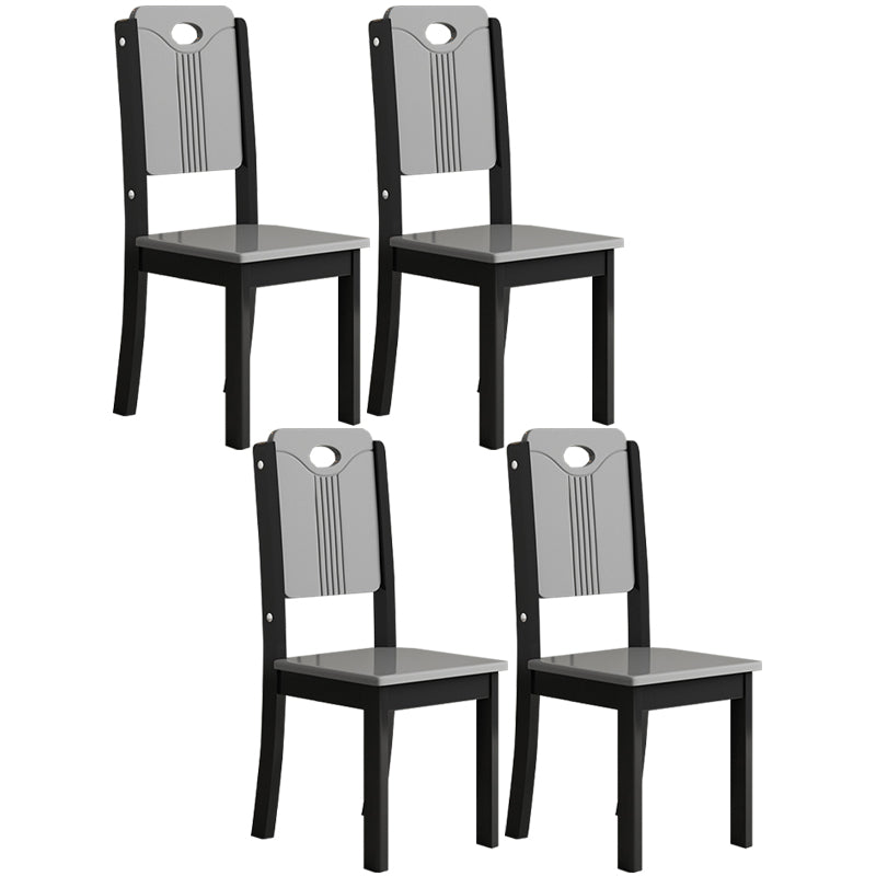 Contemporary Style Side Chair for Home Use Dining Armless Accent Chairs Black Set of 4 Clearhalo ' kitchen&dining_furn' 'Dining Chairs' 'Dining Tables & Seating' 'dining_chair' 'Furniture' 'furniture_dining_chair' 'Kitchen & Dining Furniture' 'kitchen' 3466770