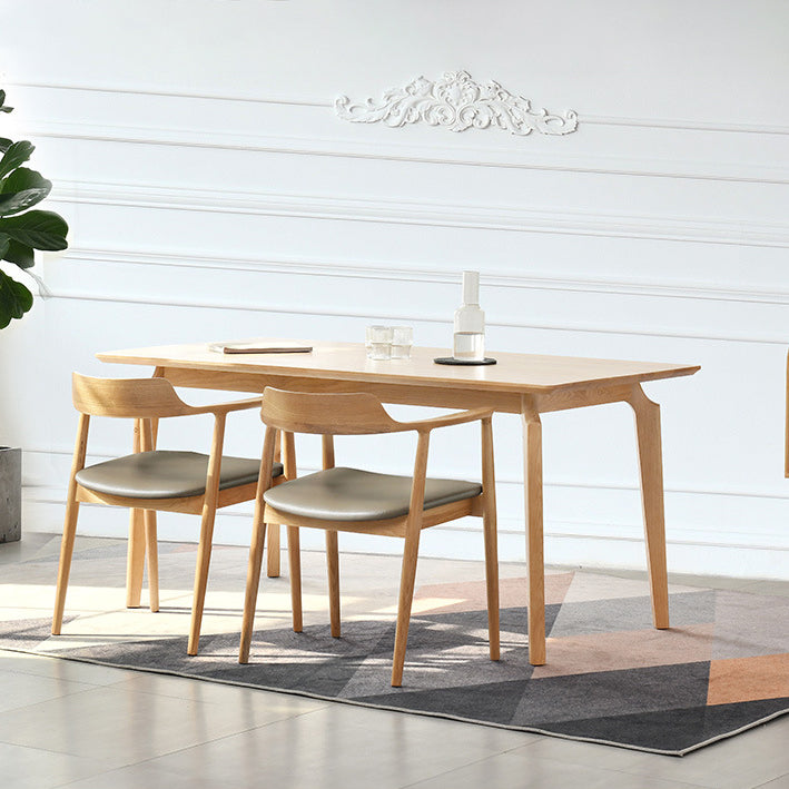 Modern Style Wooden Matte Finish Dining Arm Chair Open Back Arm Chair for Home Use Clearhalo ' kitchen&dining_furn' 'Dining Chairs' 'Dining Tables & Seating' 'dining_chair' 'Furniture' 'furniture_dining_chair' 'Kitchen & Dining Furniture' 'kitchen' 3466774