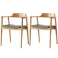 Modern Style Wooden Matte Finish Dining Arm Chair Open Back Arm Chair for Home Use Wood Upholstered Set of 2 Clearhalo ' kitchen&dining_furn' 'Dining Chairs' 'Dining Tables & Seating' 'dining_chair' 'Furniture' 'furniture_dining_chair' 'Kitchen & Dining Furniture' 'kitchen' 3466776