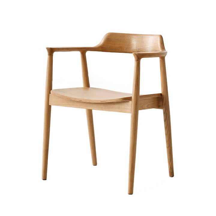 Modern Style Wooden Matte Finish Dining Arm Chair Open Back Arm Chair for Home Use Clearhalo ' kitchen&dining_furn' 'Dining Chairs' 'Dining Tables & Seating' 'dining_chair' 'Furniture' 'furniture_dining_chair' 'Kitchen & Dining Furniture' 'kitchen' 3466780