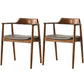 Modern Style Wooden Matte Finish Dining Arm Chair Open Back Arm Chair for Home Use Walnut Upholstered Set of 2 Clearhalo ' kitchen&dining_furn' 'Dining Chairs' 'Dining Tables & Seating' 'dining_chair' 'Furniture' 'furniture_dining_chair' 'Kitchen & Dining Furniture' 'kitchen' 3466781