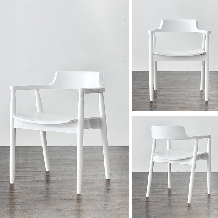 Modern Style Wooden Matte Finish Dining Arm Chair Open Back Arm Chair for Home Use Clearhalo ' kitchen&dining_furn' 'Dining Chairs' 'Dining Tables & Seating' 'dining_chair' 'Furniture' 'furniture_dining_chair' 'Kitchen & Dining Furniture' 'kitchen' 3466786