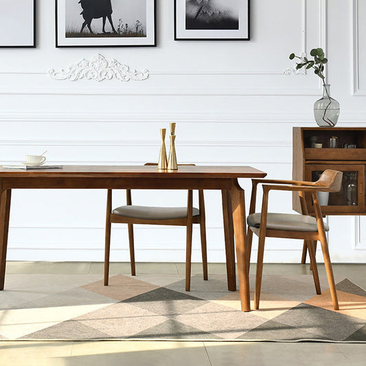 Modern Style Wooden Matte Finish Dining Arm Chair Open Back Arm Chair for Home Use Clearhalo ' kitchen&dining_furn' 'Dining Chairs' 'Dining Tables & Seating' 'dining_chair' 'Furniture' 'furniture_dining_chair' 'Kitchen & Dining Furniture' 'kitchen' 3466796