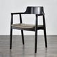 Modern Style Wooden Matte Finish Dining Arm Chair Open Back Arm Chair for Home Use Black Upholstered 1 Piece Clearhalo ' kitchen&dining_furn' 'Dining Chairs' 'Dining Tables & Seating' 'dining_chair' 'Furniture' 'furniture_dining_chair' 'Kitchen & Dining Furniture' 'kitchen' 3466801