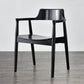 Modern Style Wooden Matte Finish Dining Arm Chair Open Back Arm Chair for Home Use Black Wood 1 Piece Clearhalo ' kitchen&dining_furn' 'Dining Chairs' 'Dining Tables & Seating' 'dining_chair' 'Furniture' 'furniture_dining_chair' 'Kitchen & Dining Furniture' 'kitchen' 3466802